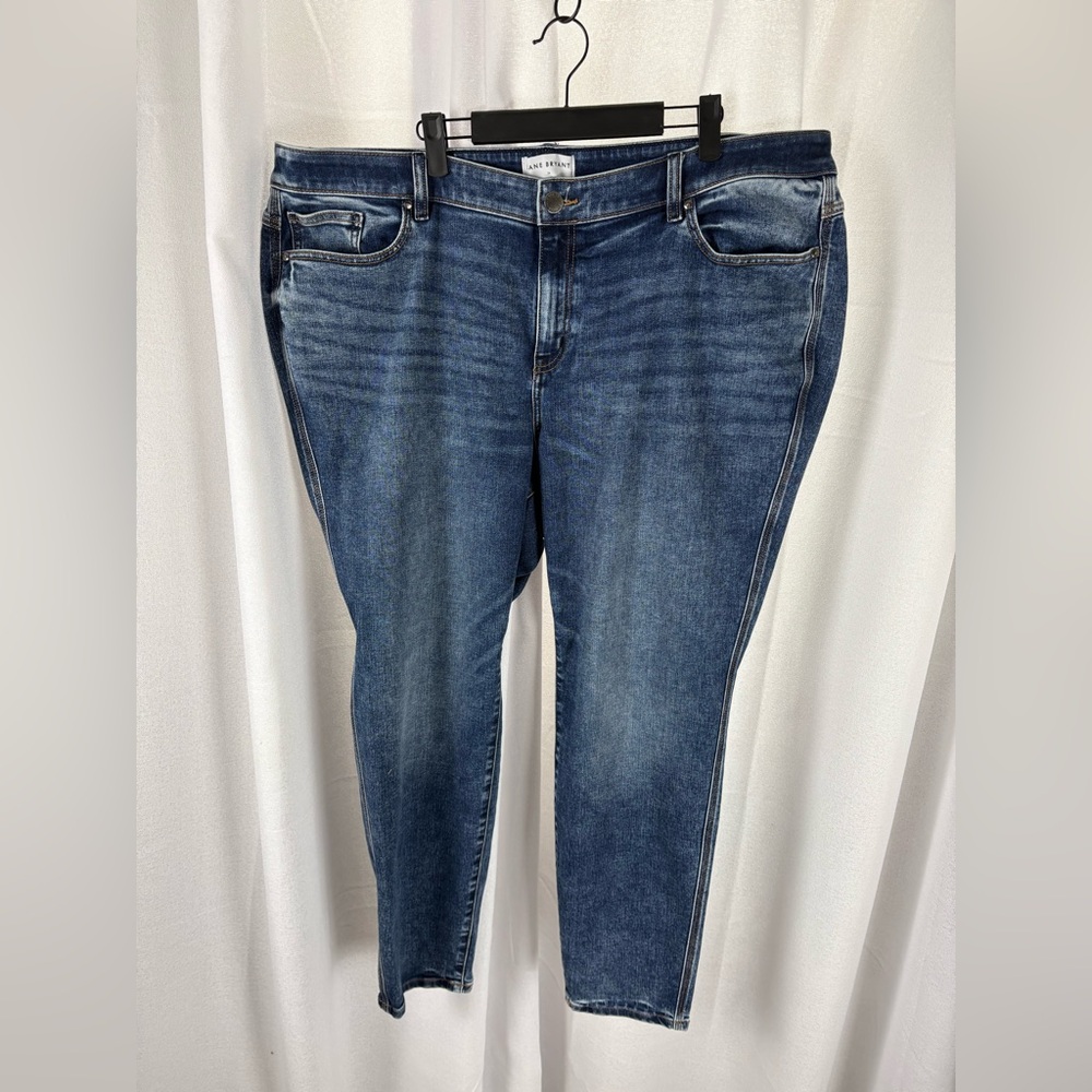 Lane Bryant Flex Magic Waistband Mid Rise Skinny Signature Fit Size 24 EUC 607
